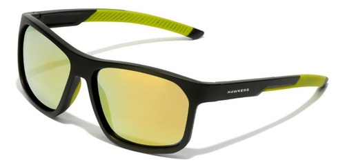 Gafas De Sol Polarizadas Hawkers Comaneci Hombre Y Mujer Lente Amarillo Varilla Negro Armazón Negro Diseño Mirror