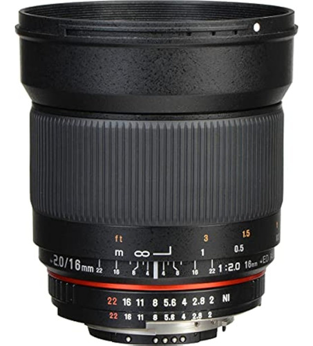 Rokinon 16maf-n Lentes Asférica, De Gran Angular