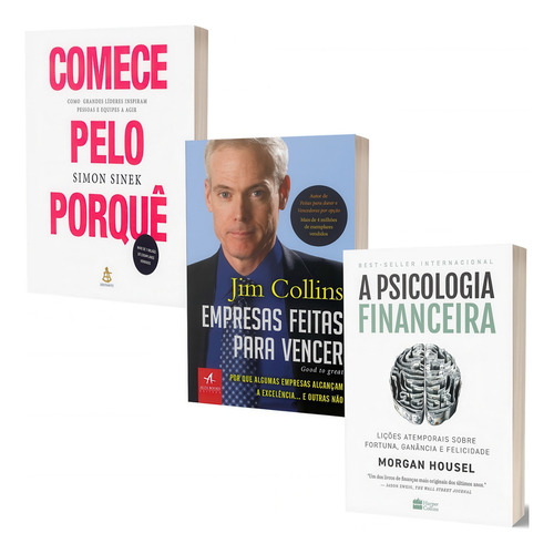 Comece Pelo Porquê | A Psicologia Financeira | Empresas Feitas Para Vencer, De Jim Collins | Morgan Housel | Simon Sinek. 1, Vol. 1. Editorial Sextante, Capa Mole, Edição 1 Em Português, 2025