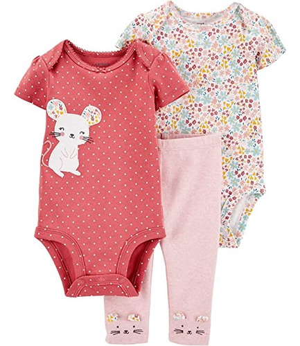 Conjunto Trio Carters Bebê Menina Importado Original 