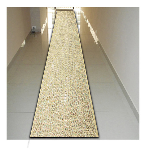 Tapete Passadeira Sisal Grande 0,66x4,00 Antiderrapante Cor PS-29 Clean