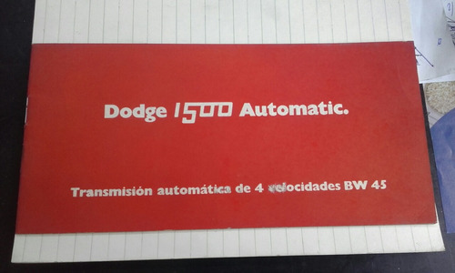 Manual De Instrucciones Dodge 1500 Caja Automatica Original