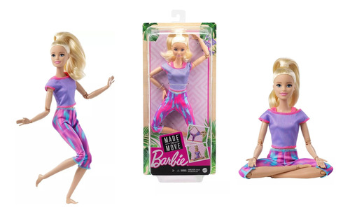 Barbie Made To Move Rubia Yoga Articulada Mattel