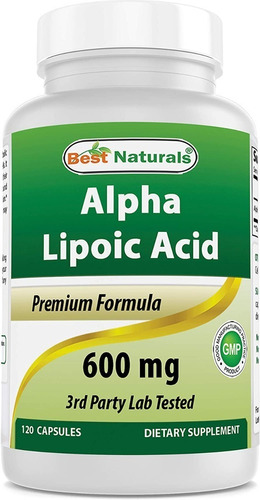 Best Naturals | Alpha Lipoic Acid  | 600mg | 120 Capsules