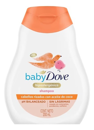 Shampoo Baby Dove Cabellos Rizados Con Aceite De Coco 200 Ml