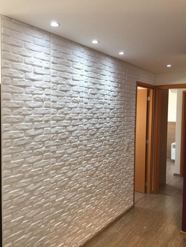 Imagem 4 de 10 de 4m² Revestimento 3d Plastico Parede Tijolinho + 1 Dupla Face