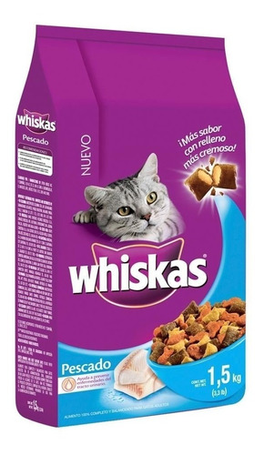 Alimento Para Gato Whiskas Sabor Pescado 1.5 Kg