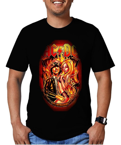 Playera Ac / Dc Diseño 13 Rock Grupos Musicales Beloma