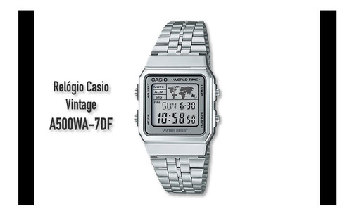 Relogio Casio A500wa-1 Vintage Unisex Hora Mund 5alarm Wr