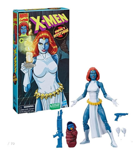 Figura Articulada Mystique X-men Vhs Marvel Comic Hasbro