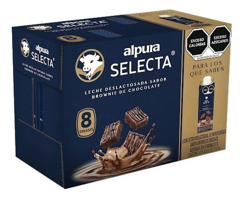 Alpura Leche Selecta Sabor Brownie 8 Pack De 315 Ml