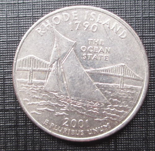 D4334 - Usa -quarter Dollar 2001 D Rhode Island  