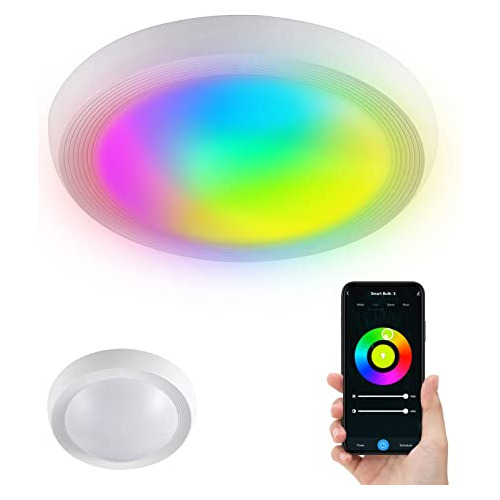 Lámpara De Techo Inteligente, Rgb Empotrable Para Dormitorio