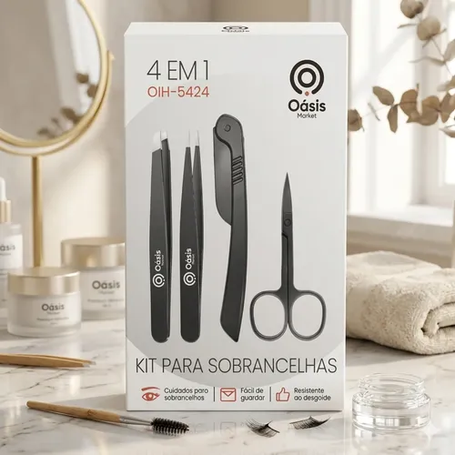 Kit Para Sobrancelhas 4 Em 1 Completo Design Profissional