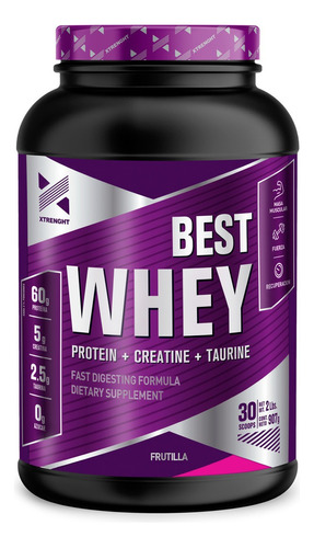 Suplemento en polvo Xtrenght Nutrition  Best Best Whey proteínasㅤ sabor best whey frutilla en pote de 907g