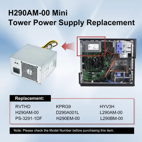 Fuente De Alimentación Lxun 290w Compatible Con Dell Optiple