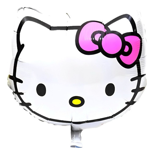 5 Globos Metálicos Cara De Hello Kitty. Calidad Helio,46cms.
