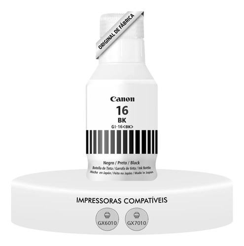 Tinta Original Canon Gx6010 Gx7010 Gi-16bk Gi16bk Gi16 Preto