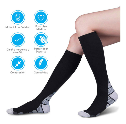Calcetas De Compresión Para Diabéticos Y Deporte 2 Pares