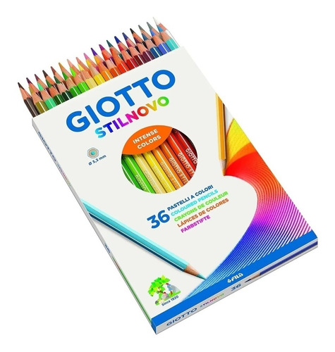 Lapices Giotto Stilnovo X 36 Colores Calidad Premiun Estudio