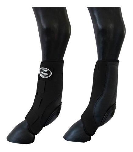 Skid Boot Caneleira Traseira Para Cavalo Boots Horse Preto