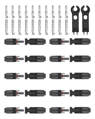 Vou 10 Pares (10 Awg) Dc Solar Fotovoltaico Conector Fotovol