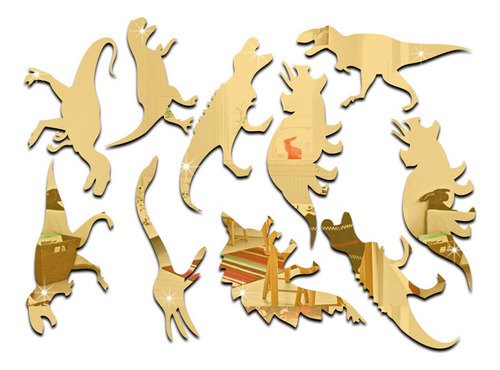 Adhesivo Acrílico Para Pared Con Espejo De Dinosaurio