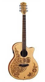 Guitarra Electroacustica Luna Nylon Henna Nat Hen02nyl