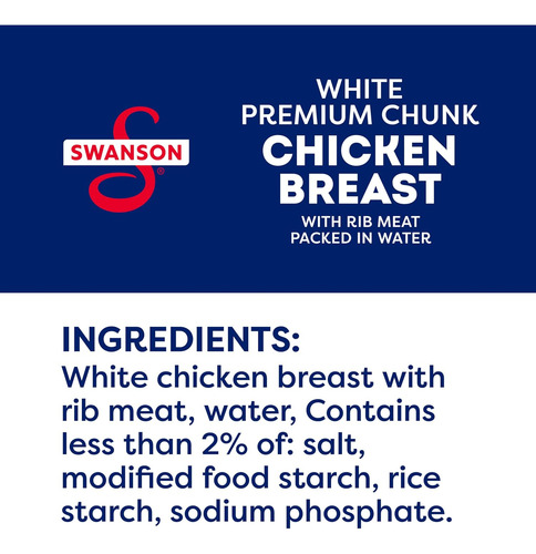 Swanson White Premium Chunk Pechuga De Pollo Enlatada En Agu