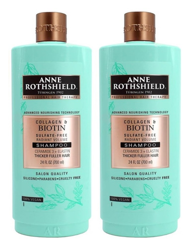 2 Shampoo Anne Rothshield Biotina 700ml