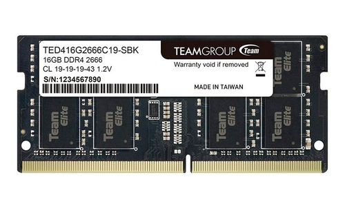 Memoria Teamgroup Elite 16gb Ddr4 So-dimm 2666 Mhz 1.2v