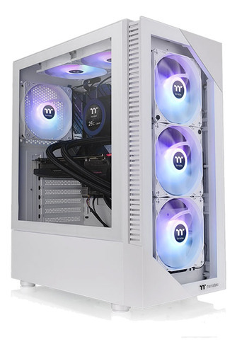 Gabinete Thermaltake View 200 Tg Snow Argb Vidrio Fan X 3 P Color Blanco