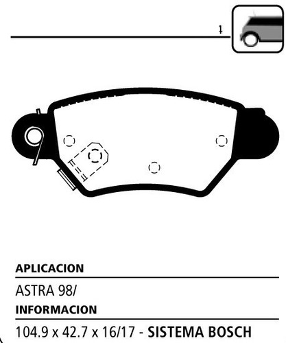 Juego Pastillas De Freno Traseras Litton Astravan Mk Iv