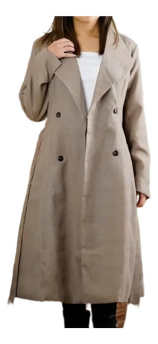 Tapado Saco Trench Importado Gabardina Largo Mujer 