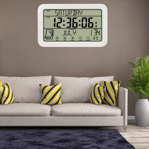 // Reloj De Pared Electrónico Con Pilas Decorativas Para La