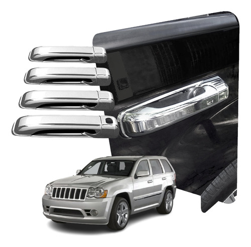 Grand Cherokee 2007+ 4 Cubre Manijas Cromadas Tuningchrome