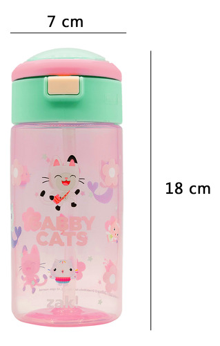 Botella De Agua Ligera Con Manija Para Niños Varios Diseños Gabby Dollhouse 1555-3256