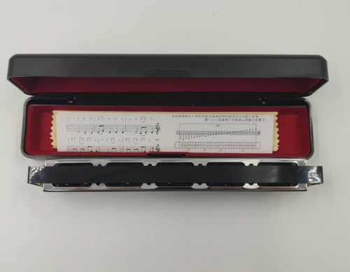 Armónica Jdr Profesional De 24 Huecos Dobles Plateada.