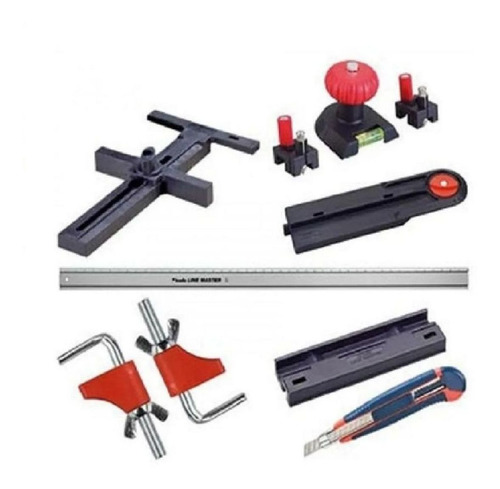 Imagen 2 de 6 de Regla Precision Medicion Tope Angular Guias Cutter Y Mangos