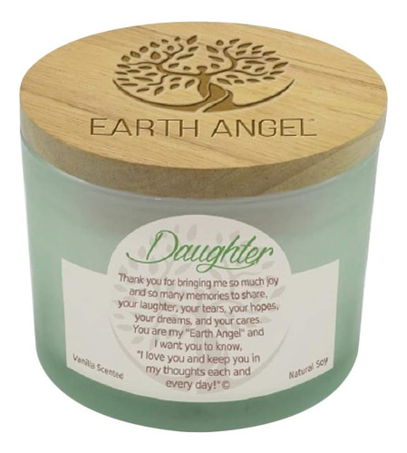 Earth Angel Vela De Soja Natural, Fragancia De Vainilla De 2