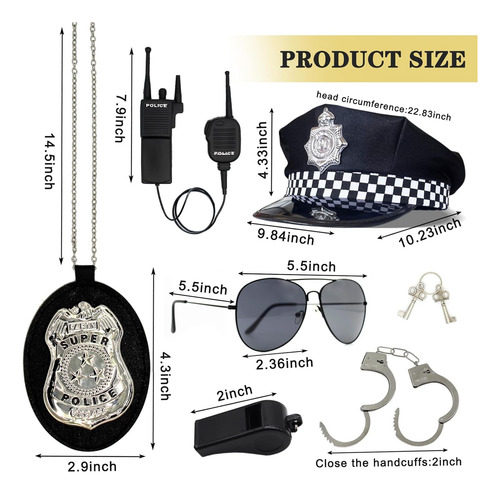 Kit De Accesorios De Policía, Disfraz De Juego De Simulación