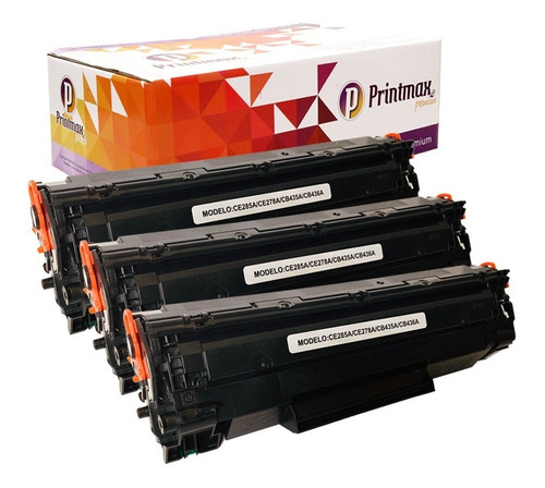 Kit 3 Cartuchos Genéricos  Hp Ce285a Universal Printmax