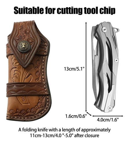 Funda Para Cuchillo De Bolsillo De 4 A 5 Pulgadas, Cubierta