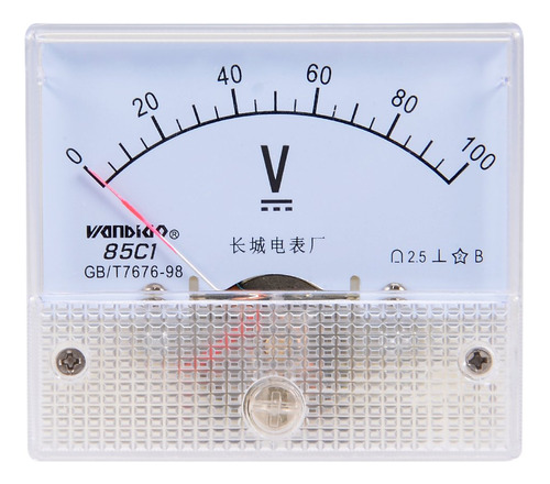 Uxcell Dc 0-100v Panel Analogico Medidor De Voltaje Voltim