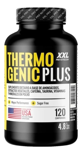 Quemador Ripped Thermo Genic Plus De 120 Carnita Té Verde