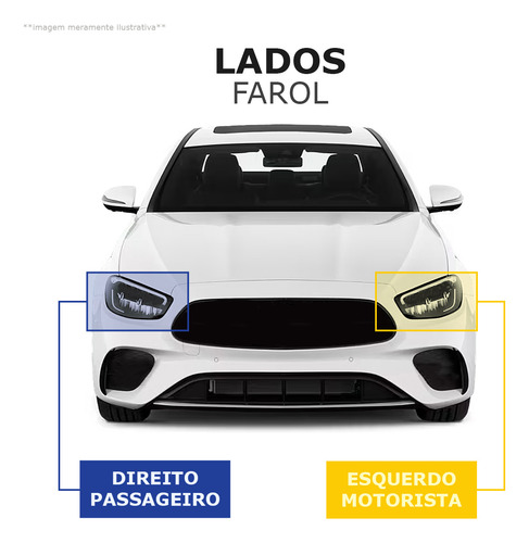 Par Farol Focus 09 10 11 12 13 Elétrico Com Projetor