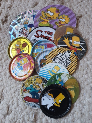 Lote 115 Tazos Simpsons, Bob Esponja Y Angry Birds (Usado)