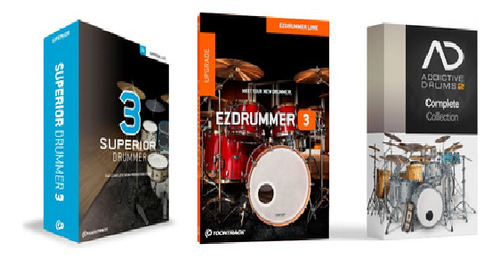 Superior Drummer 3 + Ezdrummer 3 + Addictive Drums 2 Paquete