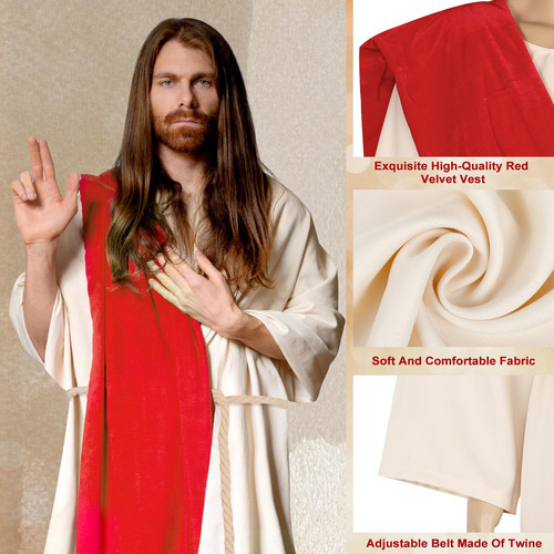 Mukum Auténtico Disfraz De Jesús Conjunto De Ropa Religiosa