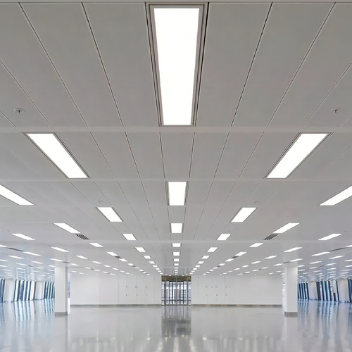 Pack X 4 Panel Led De Embutir Rectangular 120x30 48w Etheos Luz Neutra Con Ganchos De Suspension Color De La Luz Blanco Neutro 120 X 30 Cm